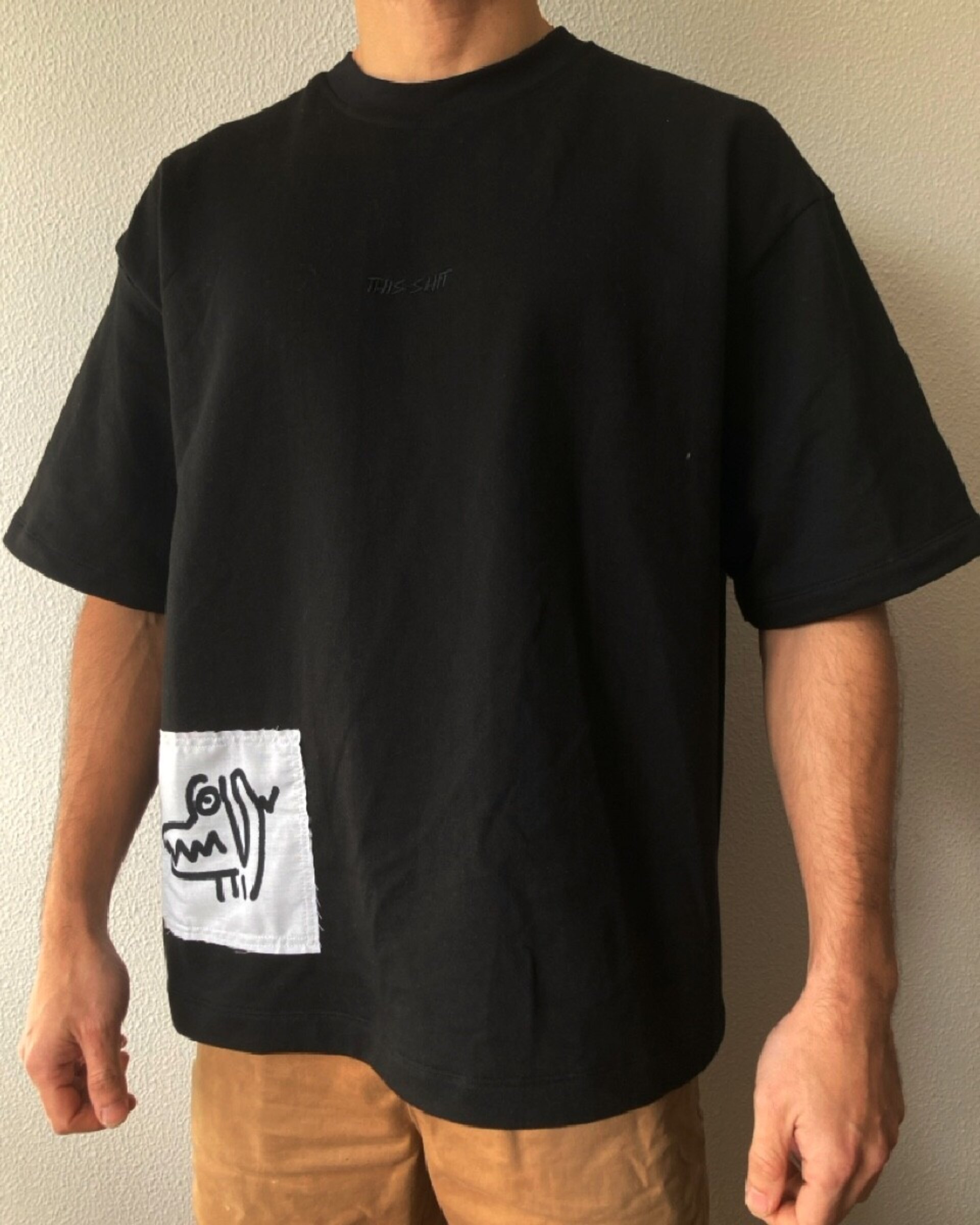-SOLD OUT- Camiseta oversize negra estampada. S/M - 2