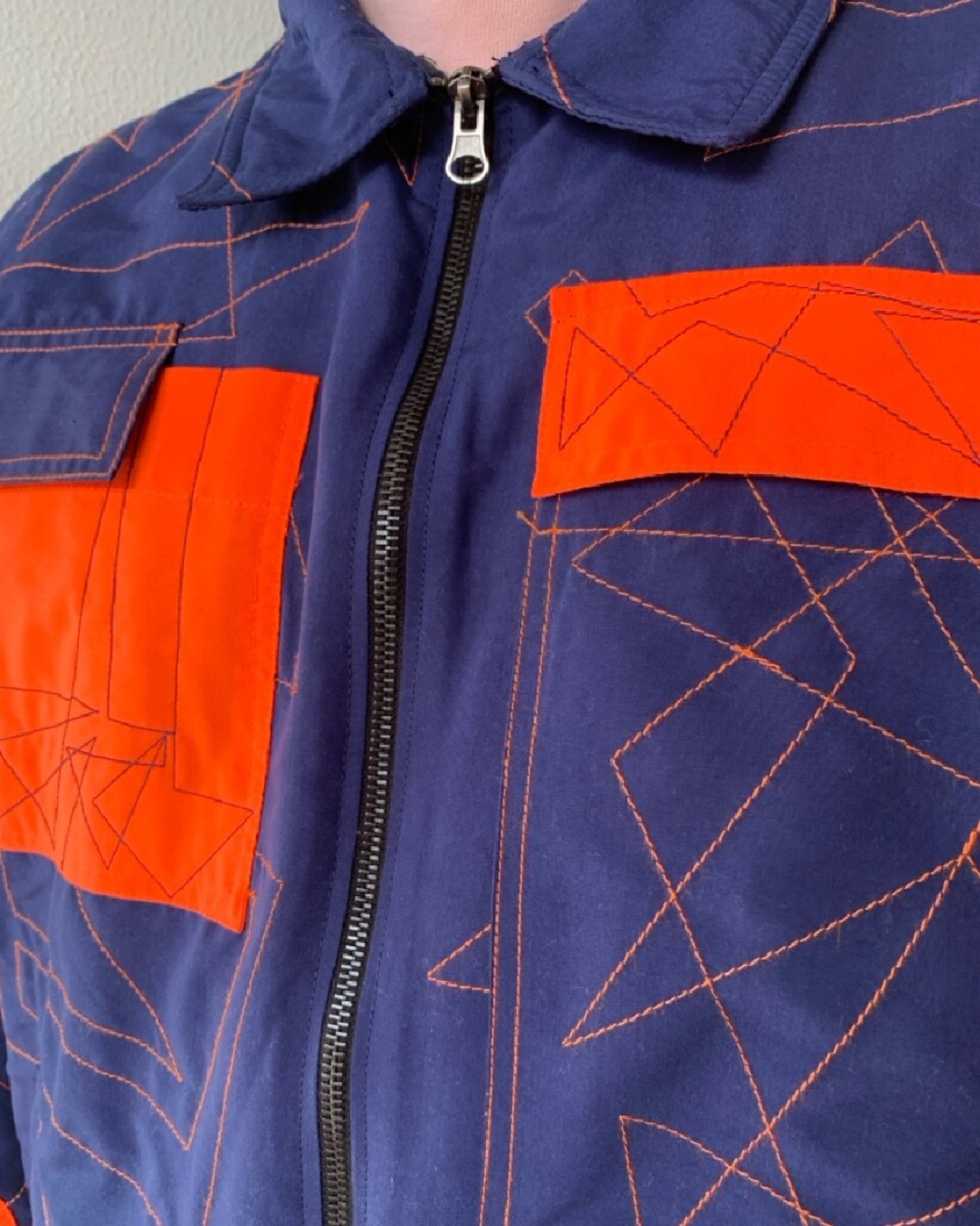 Chaqueta worker quilting Azul-fluor. L-XL - 3